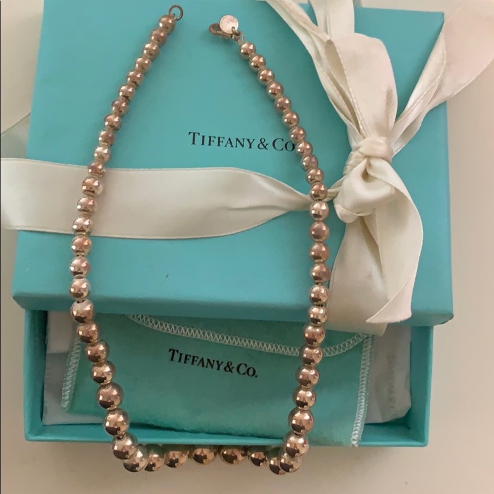 Tiffany & Co bead silver necklace